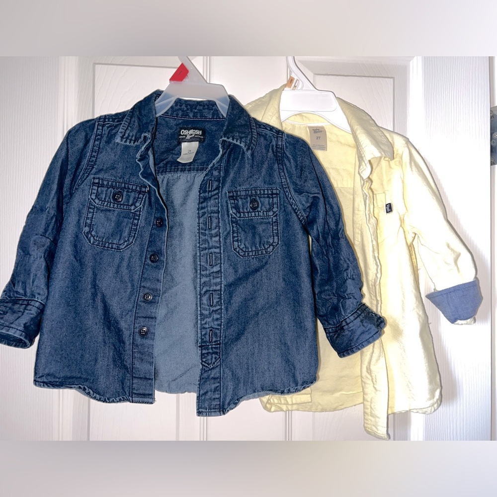 Oshkosh button down, longsleeve shirt bundle of 2!